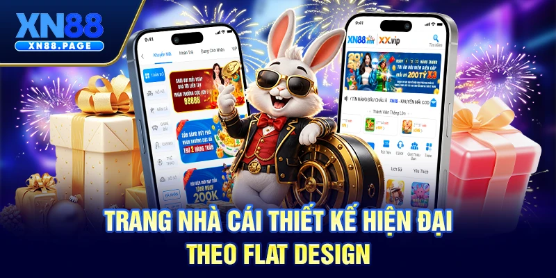 Trang nhà cái thiết kế hiện đại theo Flat Design